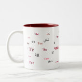Tea of the World Mug （赤） ツートーンマグカップ (左)