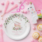 Tea Party 2歳の誕生日プレート ペーパープレート (パーティー)
