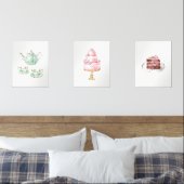 Tea Party 3 Print Wall Art Set (寝室)