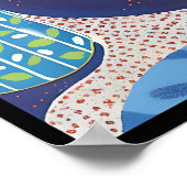 Tea Party Art Print Backyard Garden Illustration ポスター (角)