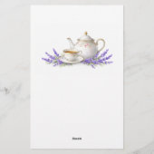 Tea party Baby Shower Bingo Game 便箋 (裏面)