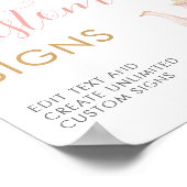 Tea Party Baby Shower Custom Sign -  8x10 ポスター (角)