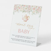 Tea Party Baby Shower Don't Say Baby 台座サイン (正面)