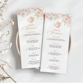 Tea Party Baby Shower Drink Menu メニュー