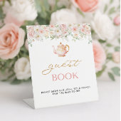 Tea Party Baby Shower Guest Book 台座サイン