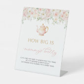 Tea Party Baby Shower How Big is Mommy's Belly 台座サイン (正面)