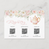 Tea Party Baby Shower Registry Card Enclosure エンクロージャーカード (正面)