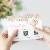 Tea Party Baby Shower Registry Card Enclosure エンクロージャーカード