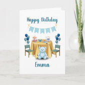 Tea Party Birthday Card カード (正面)
