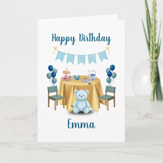 Tea Party Birthday Card カード (正面)