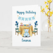 Tea Party Birthday Card カード (黄色い花)