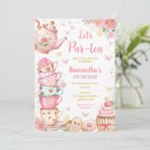 Tea Party Birthday Invitation 招待状 (スタンド正面)
