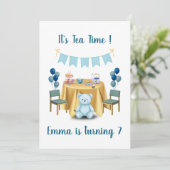 Tea Party Birthday Invitation 招待状 (スタンド正面)