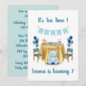 Tea Party Birthday Invitation 招待状 (正面/裏面)