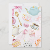 Tea Party Birthday Invite, Par-tea Invite, Girls 招待状 (裏面)