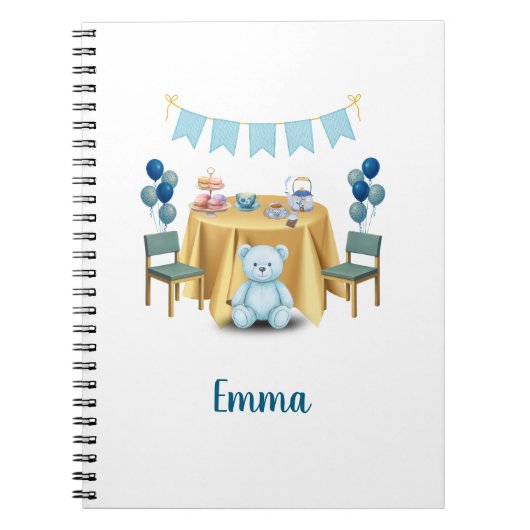 Tea Party Birthday Notebook Gift ノートブック (正面)