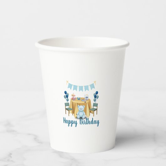 Tea Party Birthday Paper Cups 紙コップ (正面)