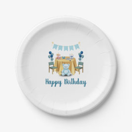 Tea Party Birthday Paper Plates ペーパープレート