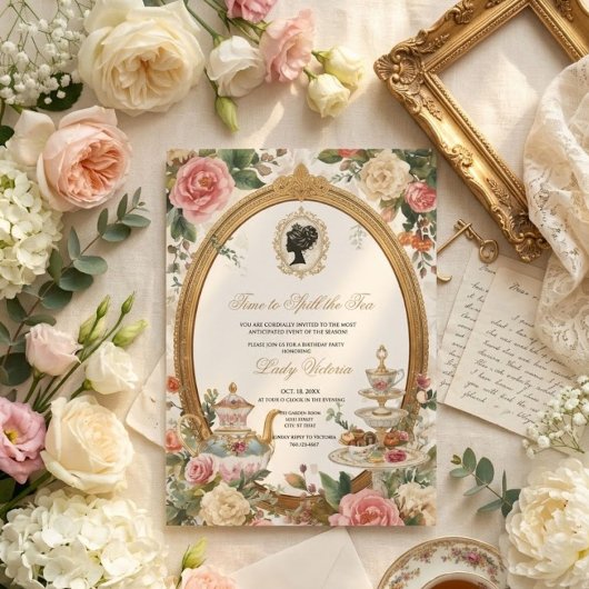 Tea Party Bridal Shower | 紅茶を楽しむ時間 招待状