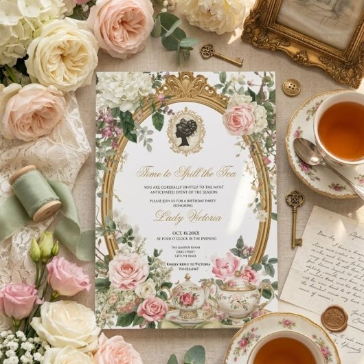 Tea Party Bridal Shower | 紅茶を楽しむ時間 招待状