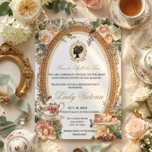 Tea Party Bridal Shower | 紅茶を楽しむ時間 招待状