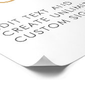 Tea Party Bridal Shower Custom Sign -  16x20  ポスター (角)