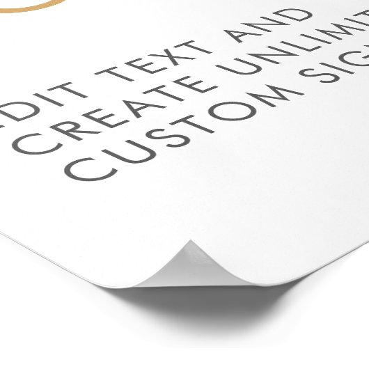 Tea Party Bridal Shower Custom Sign -  16x20  ポスター (角)