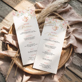 Tea Party Bridal Shower Drink Menu メニュー