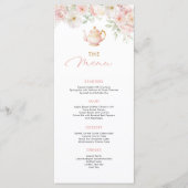 Tea Party Bridal Shower Food Menu メニュー (正面)