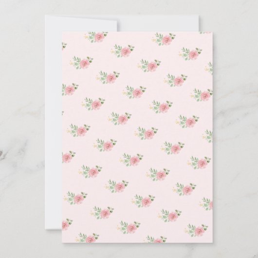 Tea Party Bridal Shower Invitation 招待状 (裏面)