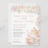 Tea Party Bridal Shower Invitation 招待状 (正面)