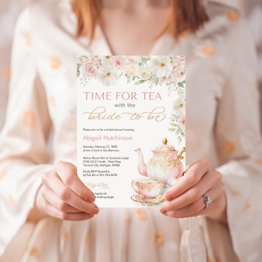 Tea Party Bridal Shower Invitation 招待状