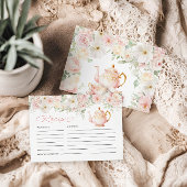 Tea Party Bridal Shower Recipe エンクロージャーカード