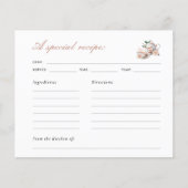 Tea Party Bridal Shower Recipe Card (正面)