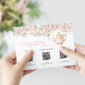 Tea Party Bridal Shower Registry Card Enclosure エンクロージャーカード