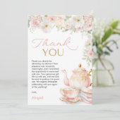 Tea Party Bridal Shower Thank You Card サンキューカード (スタンド正面)