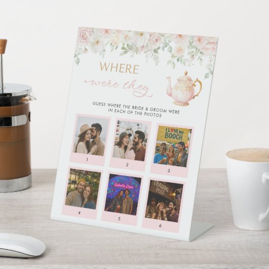 Tea Party Bridal Shower Where Were They 台座サイン (インサイチュ)