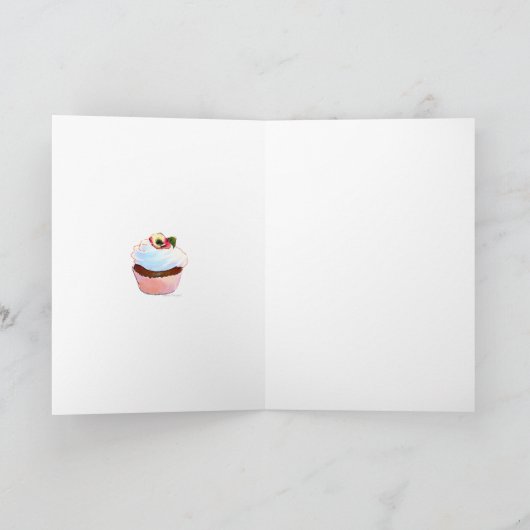 Tea Party Cupcake Design カード (内部)