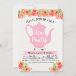 Tea Party Invitations for Girls シーズンカード