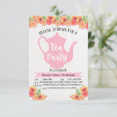 Tea Party Invitations for Girls 出欠カード (スタンド正面)