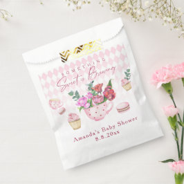 Tea Party Something Sweet is Brewing ベビーシャワー フェイバーバッグ