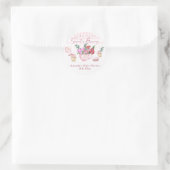 Tea Party Something Sweet is Brewing ベビーシャワー ラウンドシール (バッグ)