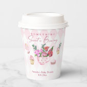 Tea Party Something Sweet is Brewing ベビーシャワー 紙コップ (正面)