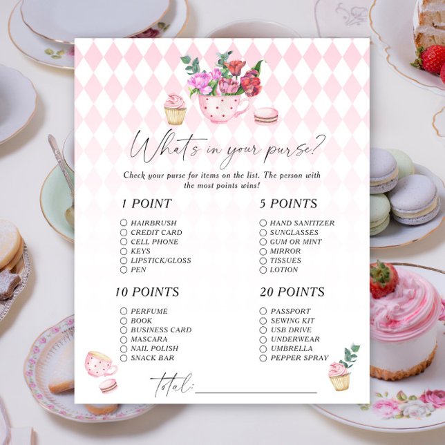 Tea party - What's in your purse game (クリエイターアップロード済み)