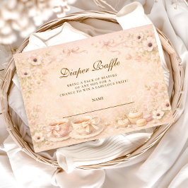 Tea Party With Mom-to-Be Diapper Raffle エンクロージャーカード