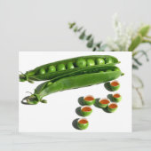 Tea Peas - Peas in a Pod with Tea Pea Cups 招待状 (スタンド正面)