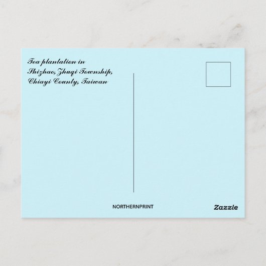 Tea Plantation in Taiwan ポストカード (裏面)