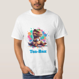 Tea‑Rex - 漫画の恐竜とお茶 | 面白いTシャツ Tシャツ