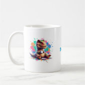 Tea‑Rex – Cartoon Dino mit Tee |  コーヒーマグカップ (左)