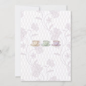 Tea-Rex Dinosaur Birthday Tea Party 招待状 (裏面)